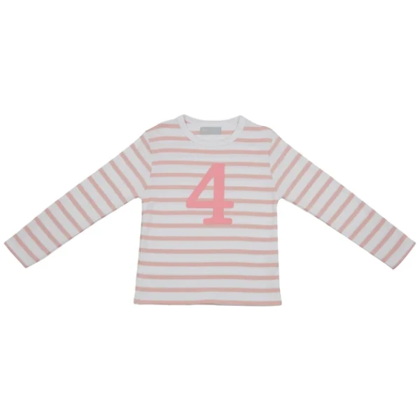 Pale Pink & White Striped 4 Shirt