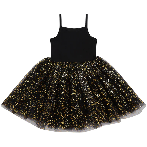 Black & Gold Sparkle Dress