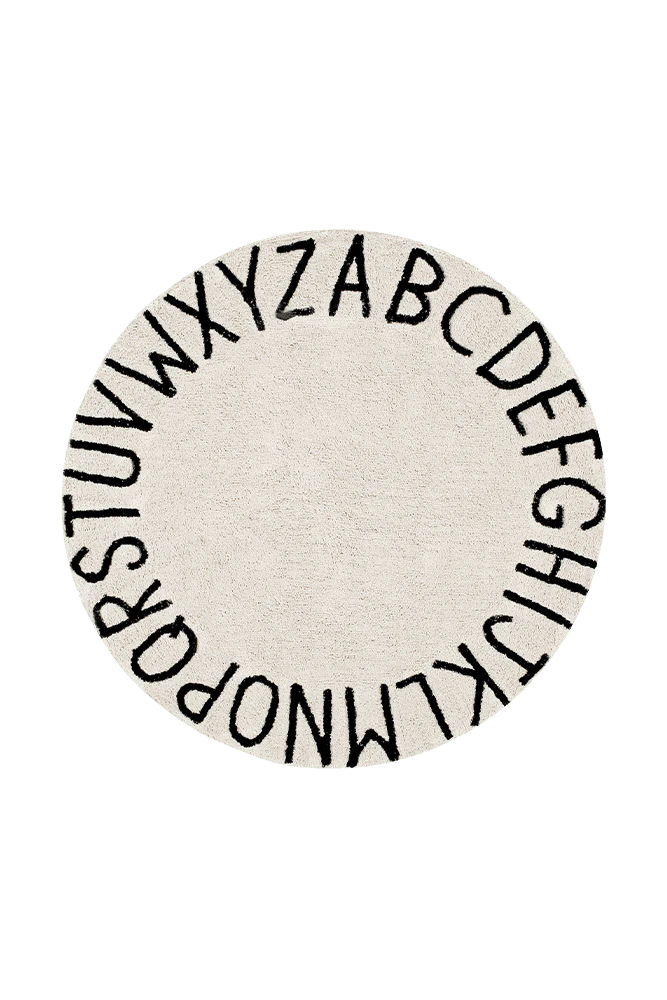 Round ABC Rug Vintage Blue Harri & Eve