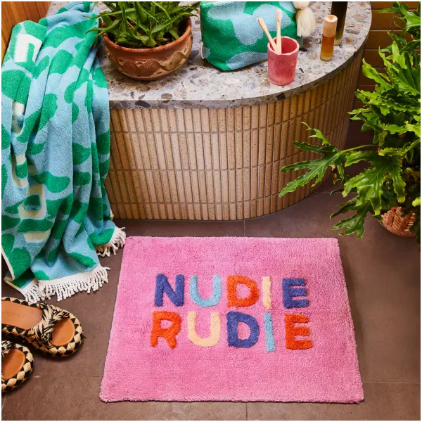 Nudie Rudie Mini Bath Mat - Dahlia - Image 2