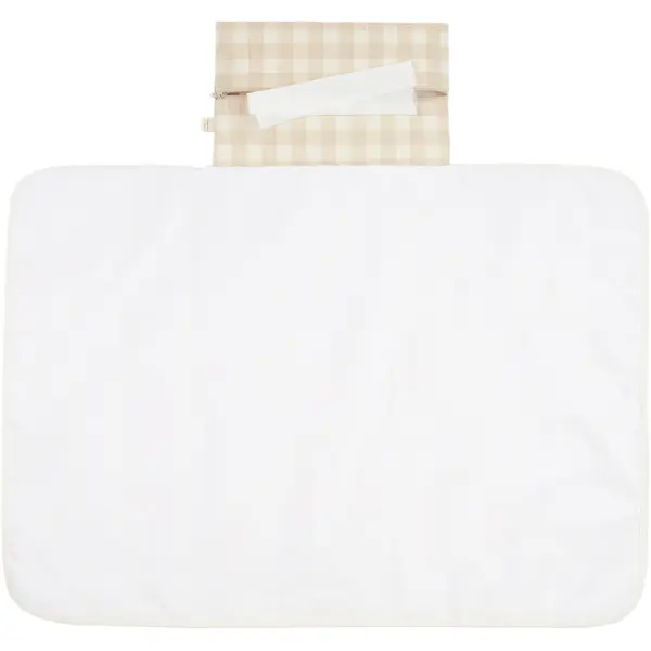 Waterproof Changing Pad - Ivory Checks - Image 2