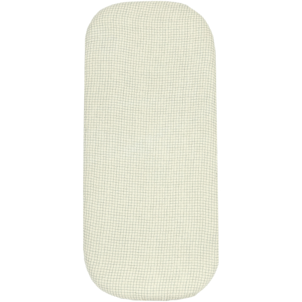 Newborn Cradle Fitted Sheet - Blue Grid