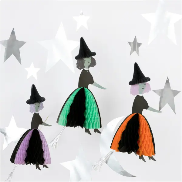 Flying Honeycomb Witch Decorations