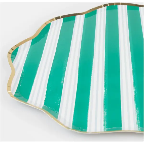 Festive Stripe Dinner Plates - Image 6