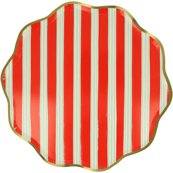 Festive Stripe Dinner Plates - Image 5