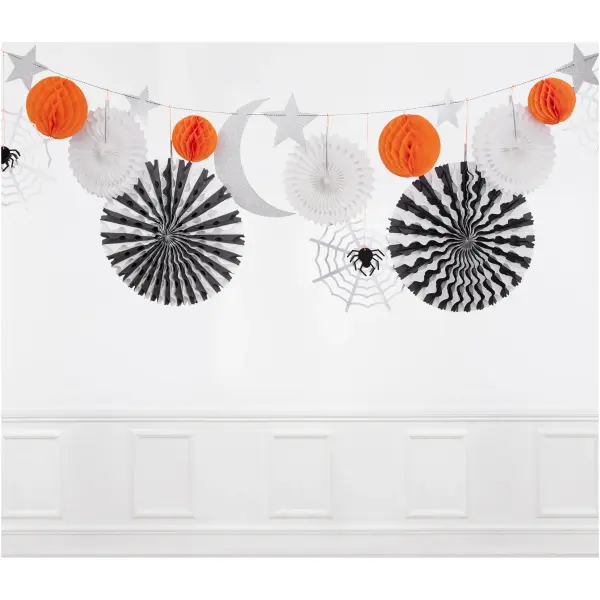 Halloween Honeycomb Shapes Garland