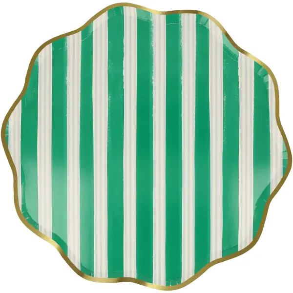 Festive Stripe Dinner Plates - Image 2