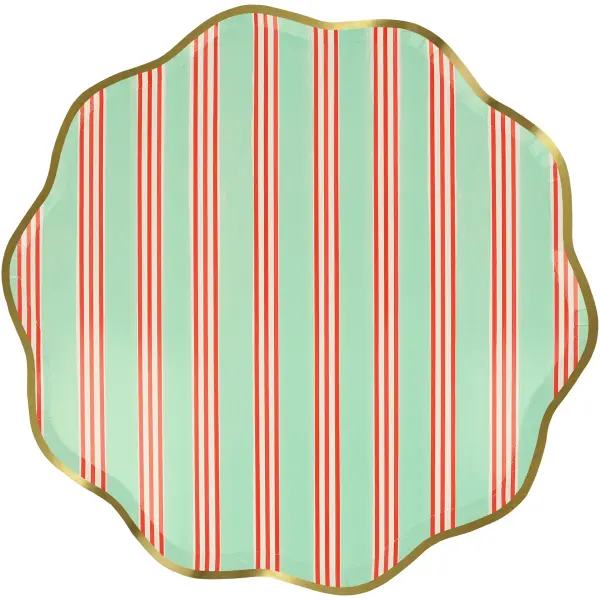 Festive Stripe Dinner Plates - Image 4