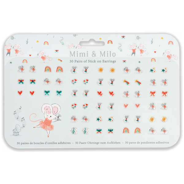 Stick On Earrings (30 pairs) - Mimi and Milo