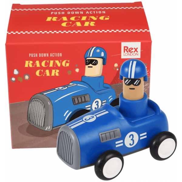 Push Down Action Racing Car - Blue