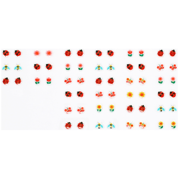 Stick On Earrings (30 pairs) - Ladybird - Image 5