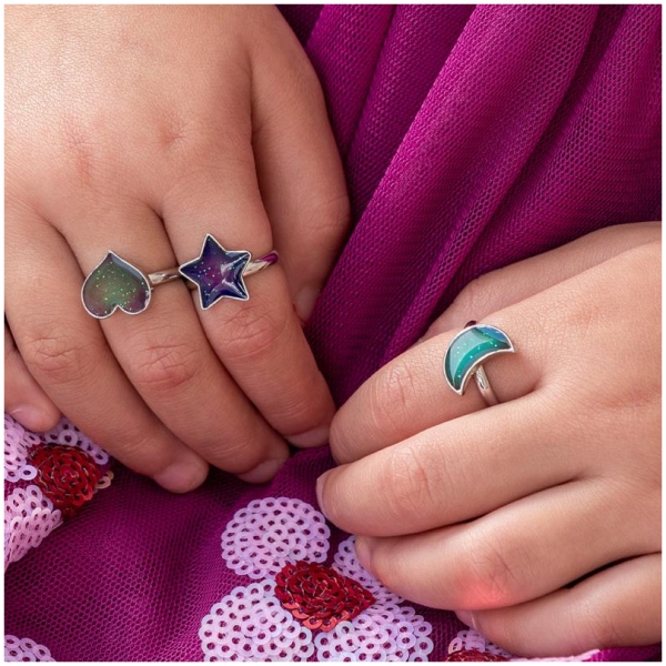 Mood Rings (set of 3) - Heart, Star & Moon - Image 4