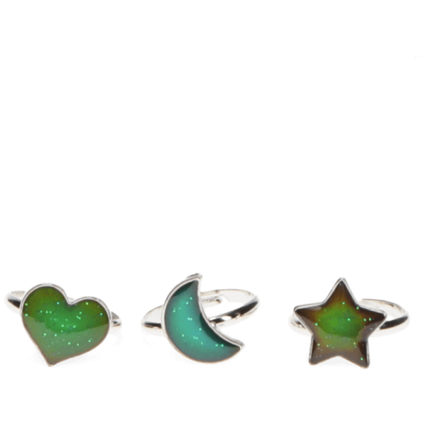 Mood Rings (set of 3) - Heart, Star & Moon - Image 3