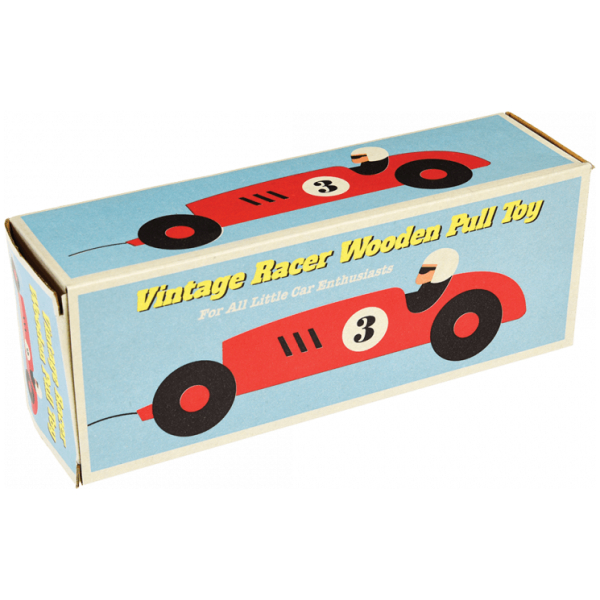 Wooden Pull Toy - Vintage Racer - Image 3