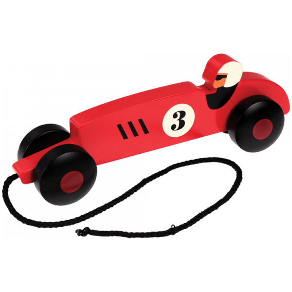 Wooden Pull Toy - Vintage Racer - Image 2