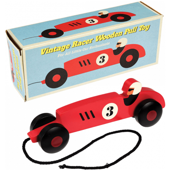 Wooden Pull Toy - Vintage Racer