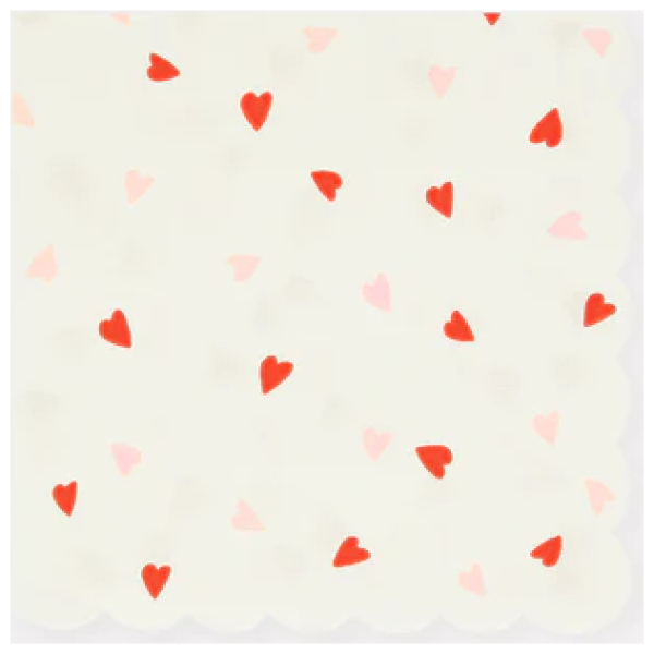 Heart Pattern Small Napkins