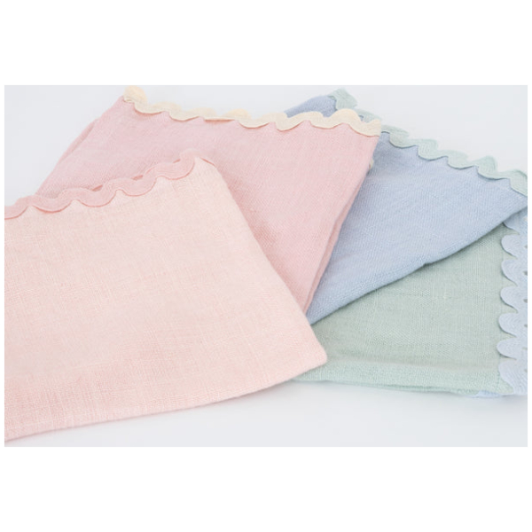 Pastel Ric Rac Fabric Napkins