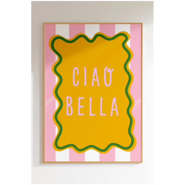 Ciao Bella Border Poster (A3)