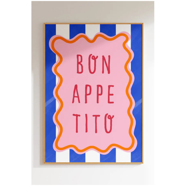 Bon Appetito Border Poster (A3)