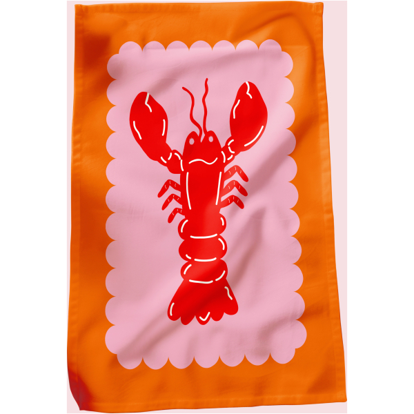 Lobster Scallop Tea Towel