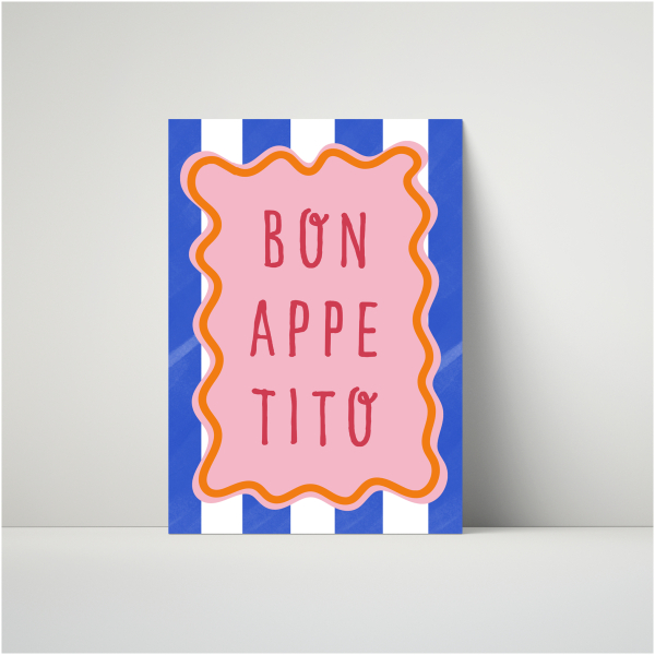 Bon Appetito Border Poster (A3)