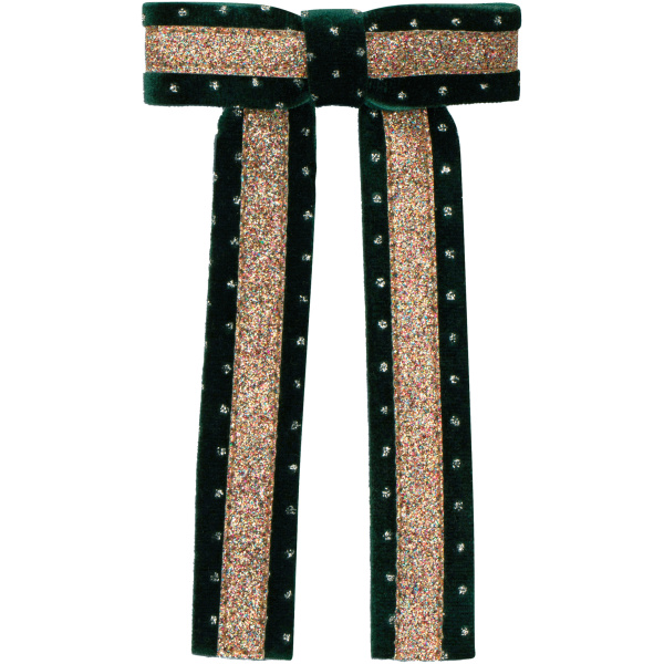 Circus Glitter Bow - Green
