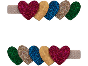 Jazzy Layered Heart Clips