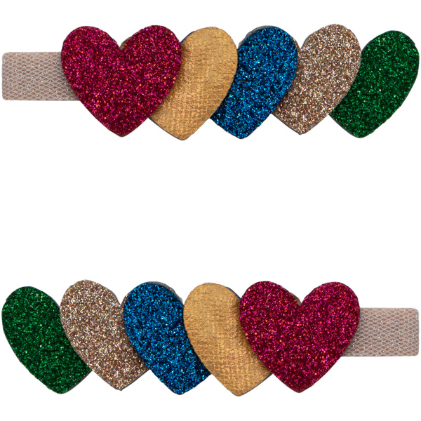 Jazzy Layered Heart Clips