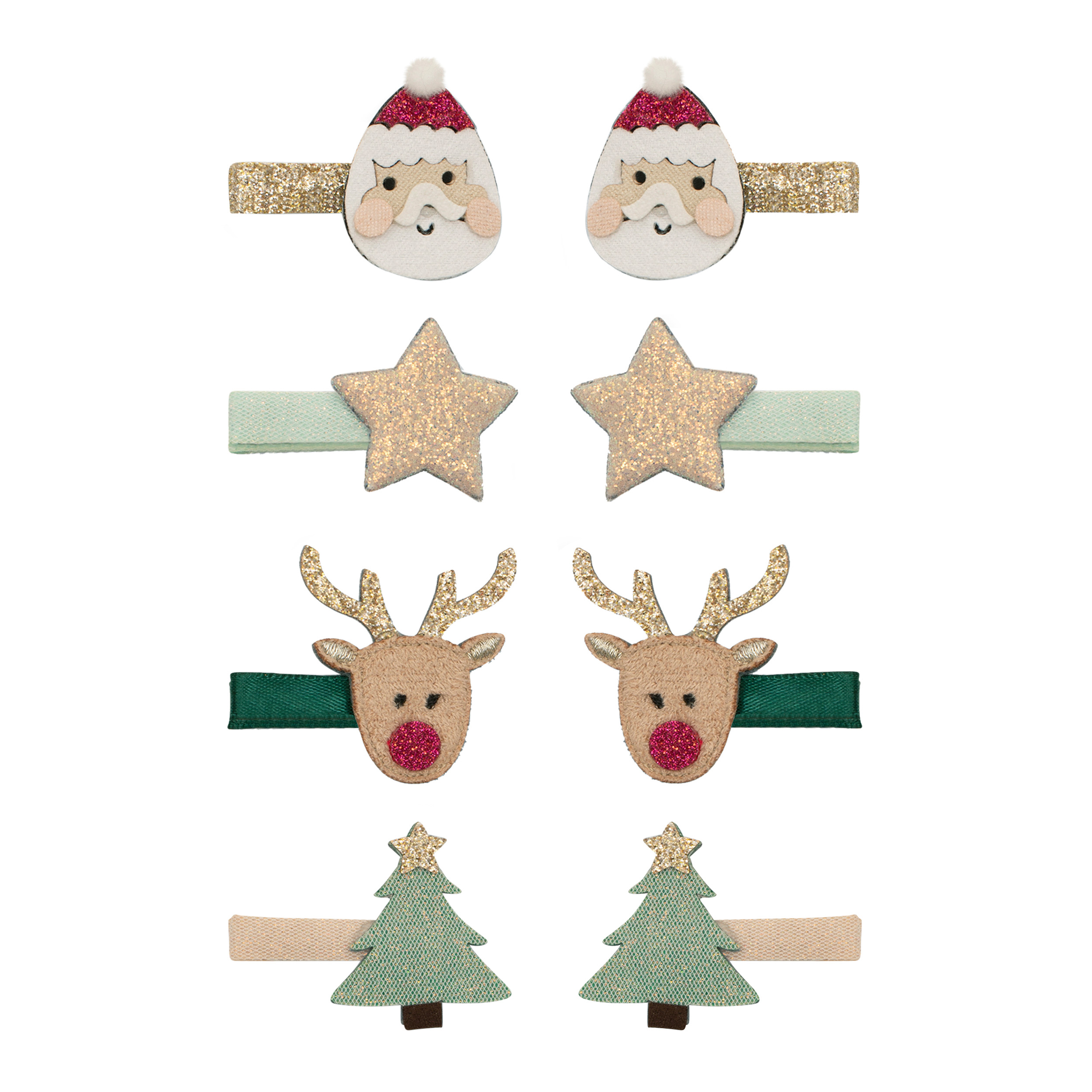 Santa & Rudolph Mini Clips
