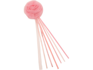 Pink Ruffle Flower Wand