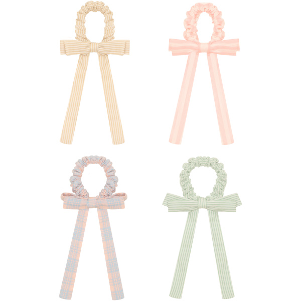 Summer stripes bow scrunchies
