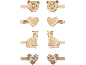 Larry leopard mini clips