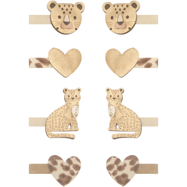 Larry leopard mini clips