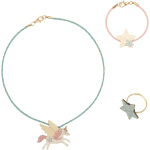 Flying unicorn jewellery set