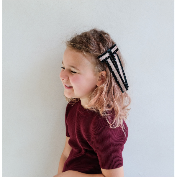 Circus Glitter Bow - Green - Image 3