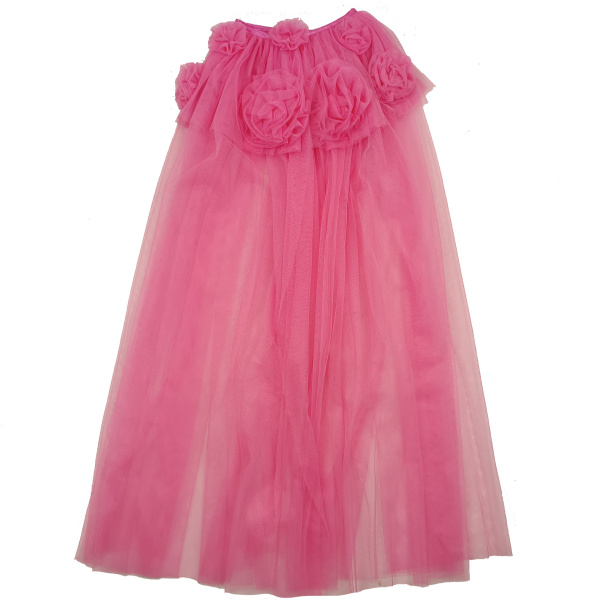Pink Ruffle Flower Cape