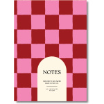A5 Burgundy Check Notebook