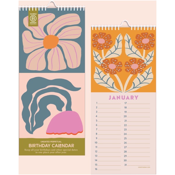 Les Fleurs Perpetual Birthday Calendar - Image 2