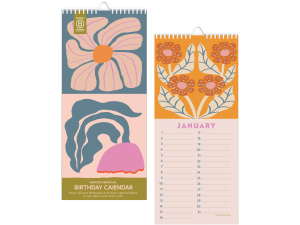 Les Fleurs Perpetual Birthday Calendar