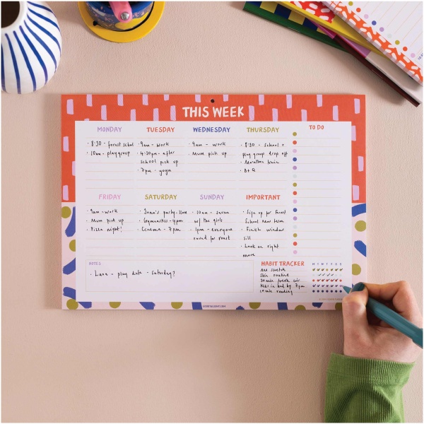 A4 Colour Flow Weekly Planner Pad - Image 3