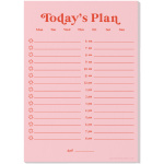 A5 Pink & Red Daily Planner Pad
