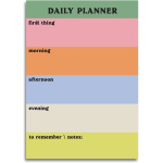 A5 Multicolour Daily Planner Pad