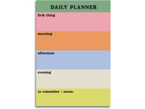 A5 Multicolour Daily Planner Pad