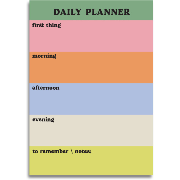 A5 Multicolour Daily Planner Pad