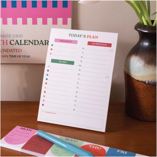A5 Work Hard, Play Nice Daily Planner Pad - Image 3