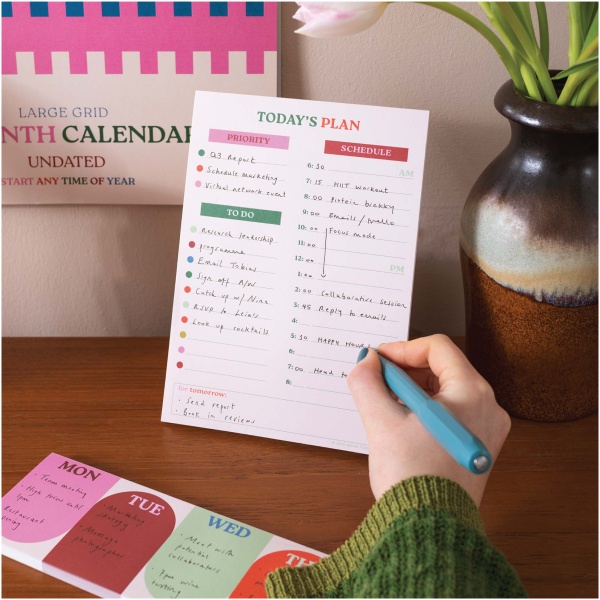 A5 Work Hard, Play Nice Daily Planner Pad - Image 5