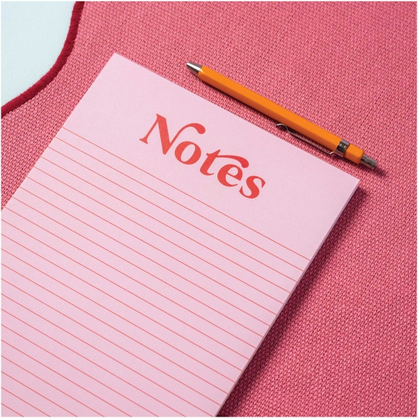 A5 Pink & Red Notepad - Image 2