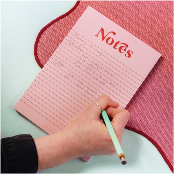 A5 Pink & Red Notepad - Image 5
