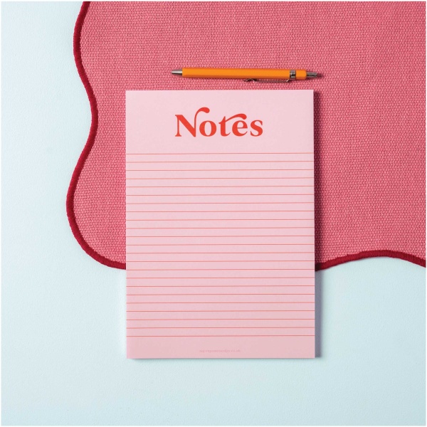 A5 Pink & Red Notepad - Image 4